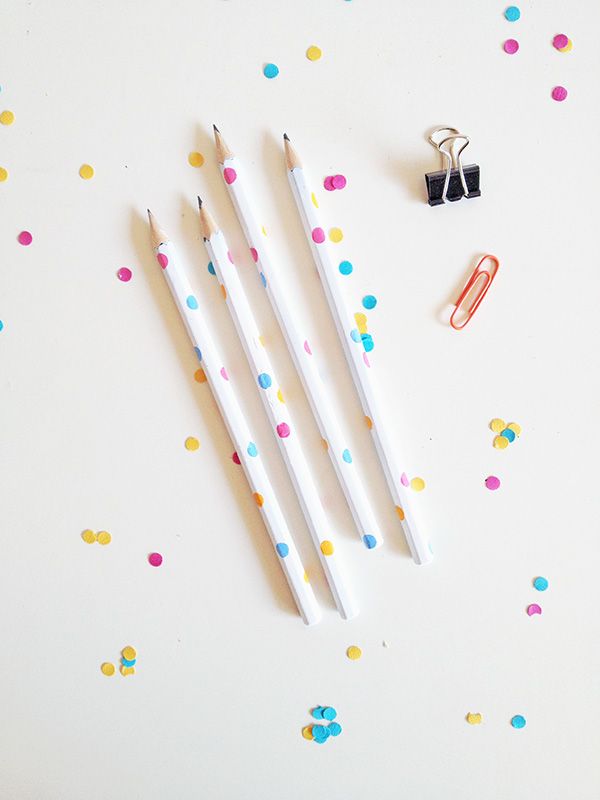 diy des crayons confettis