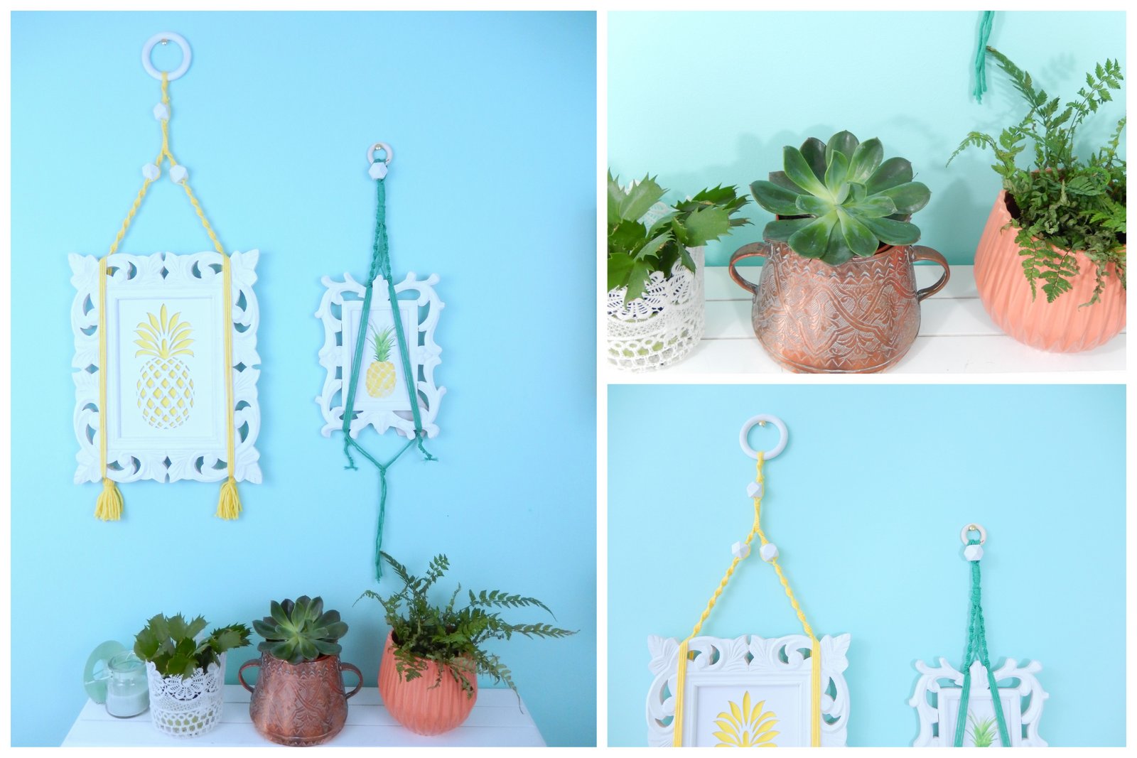 diy suspension macramé pour cadre 9