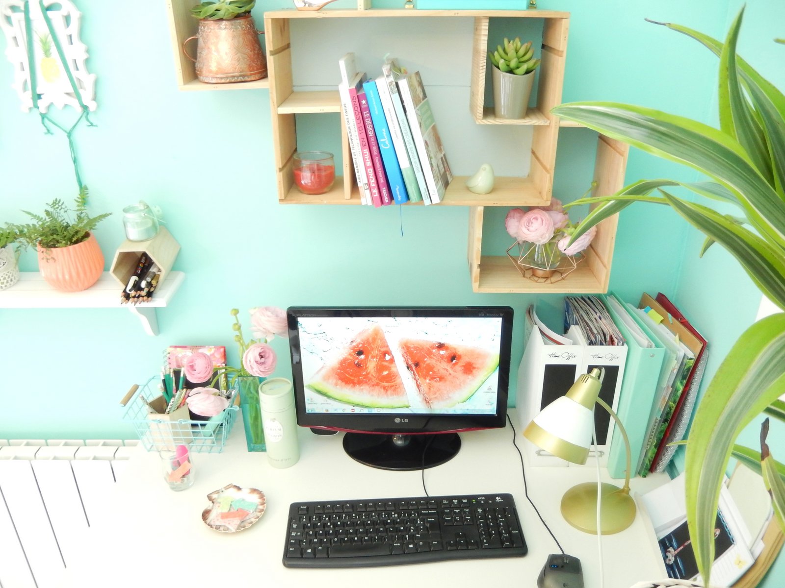 Avant Apres Mon Bureau Tropical Blog Deco Do It Yourself Organisation Du Quotidien