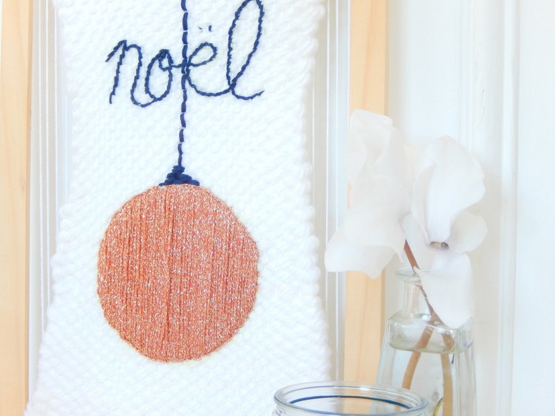 diy un tissage de noel cuivre