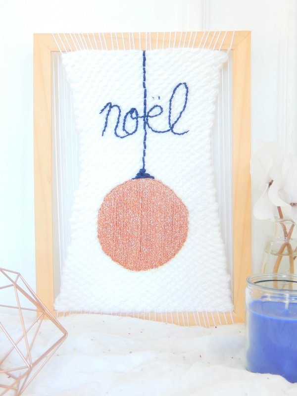 diy un tissage de noel cuivre 4