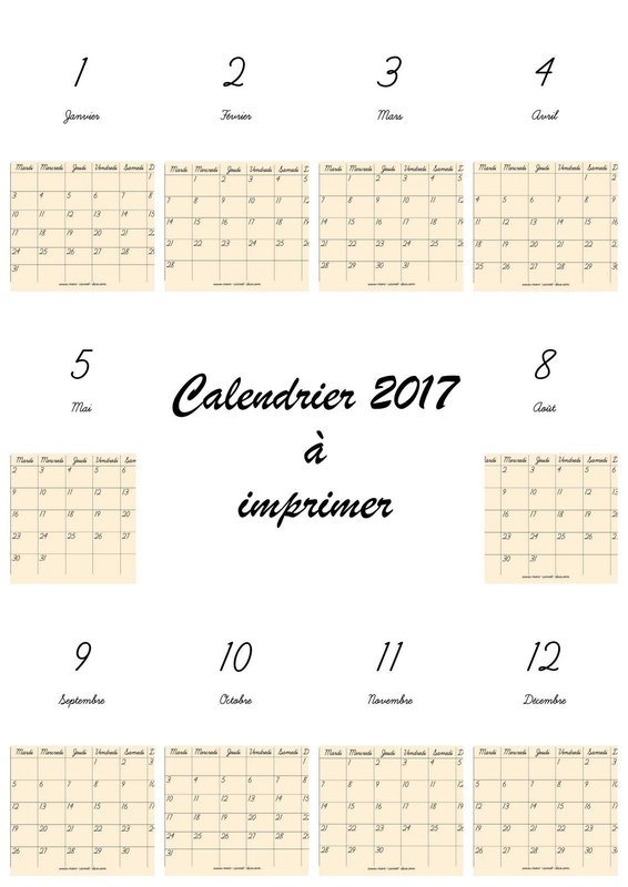 calendrier-2017-minimaliste a imprimer