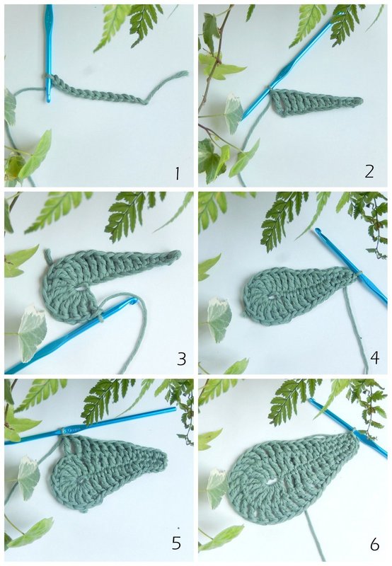 diy sous tasses feuilles au crochet 2