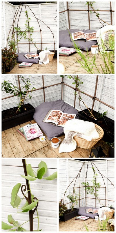 diy un coin lecture cosy pour la terrasse