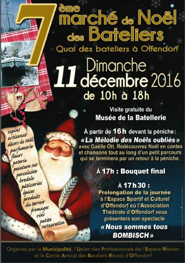 7 éme édition du marché de Noël des Bateliers à Offendorf