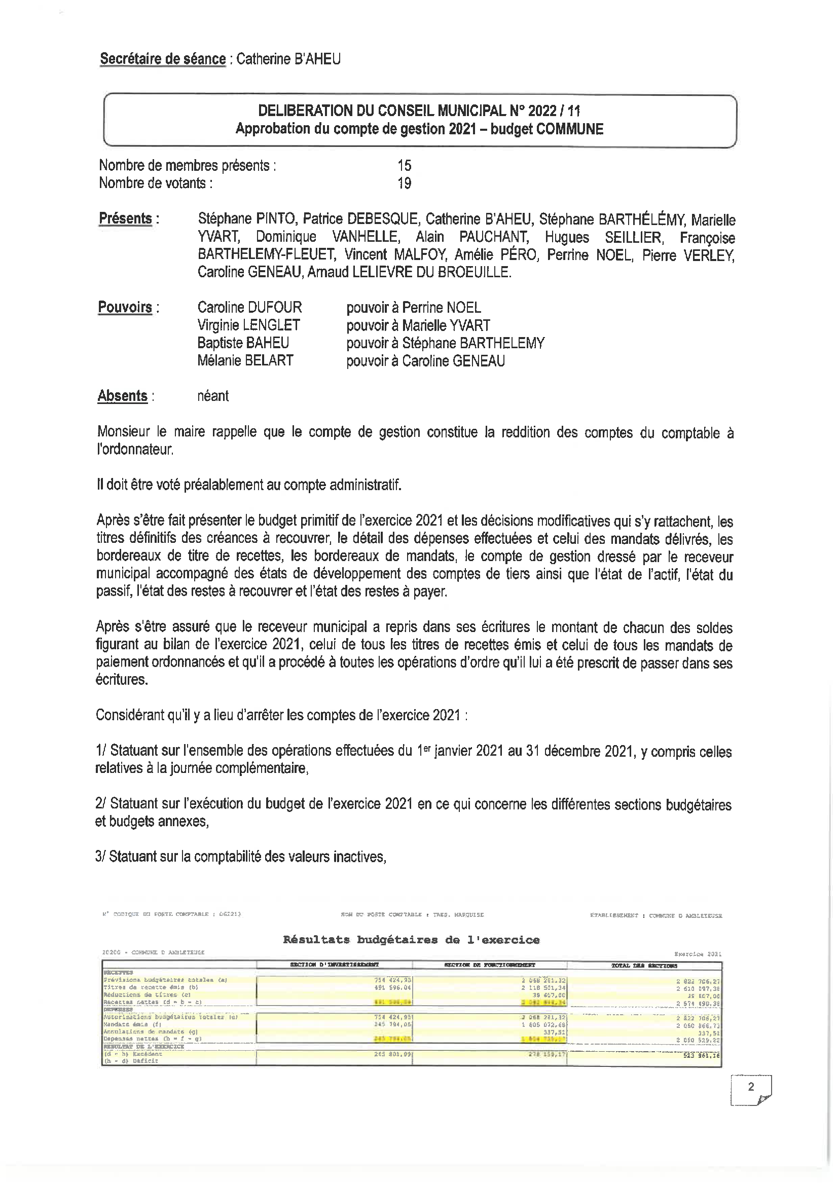COMPTE RENDU Conseil municipal du 12 avril 2022 2 of 20