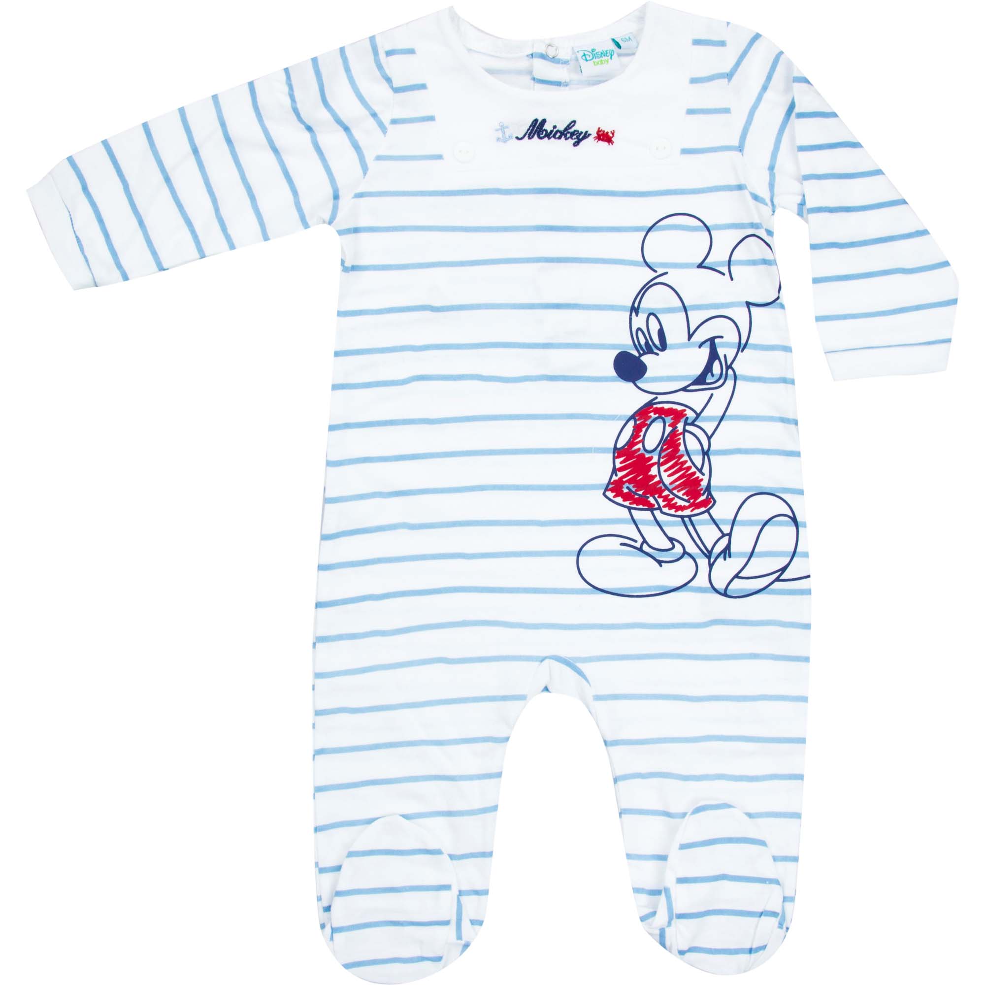 Créateur: Disney Baby
Composition: 100% coton
Couleur : Bleu
Tailles disponibles : 0 mois (50) / 1 mois (56) 
Il reste un seul exemplaire par taille !
Prix: 10€