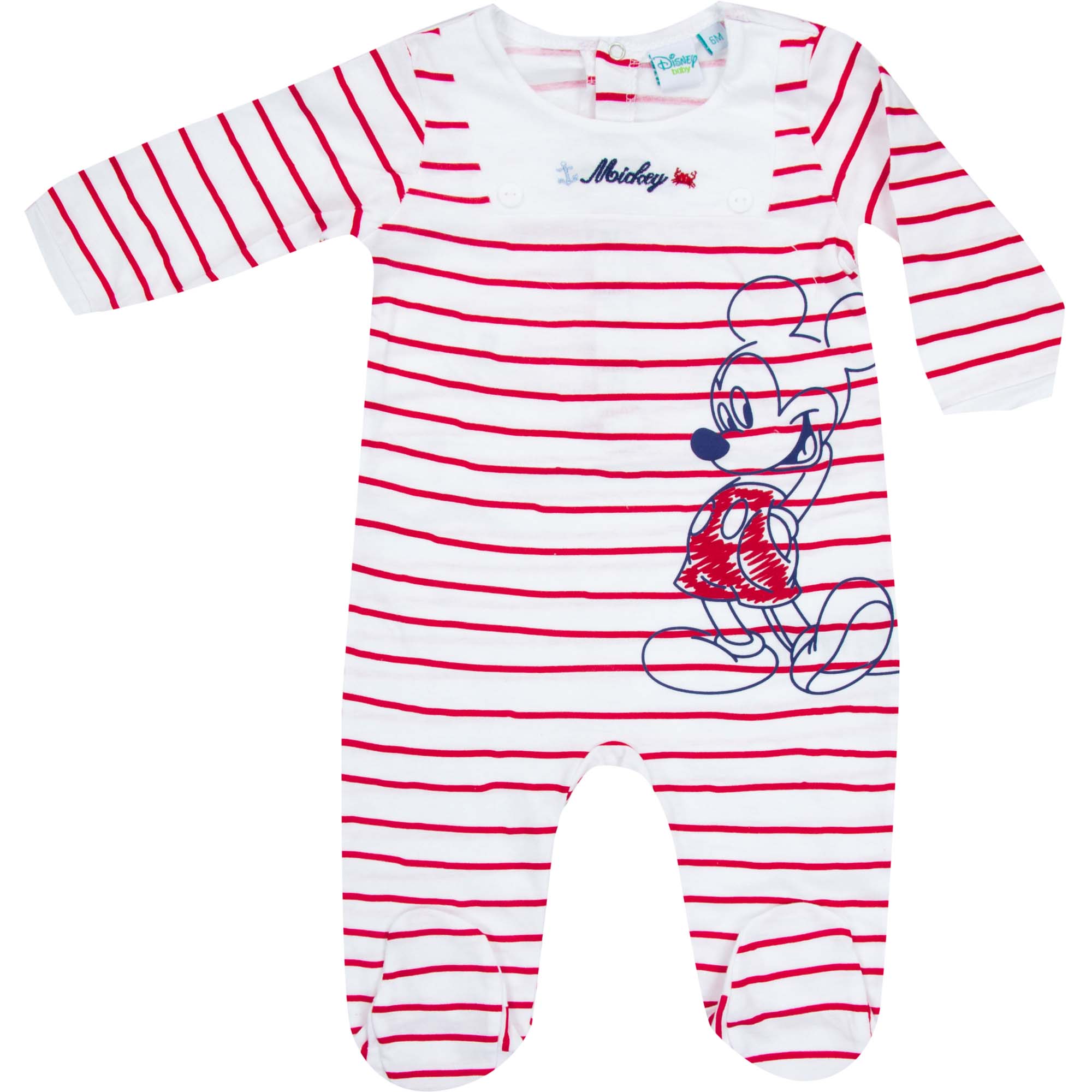 Créateur: Disney Baby
Composition: 100% coton
Couleur : Rouge
Tailles disponibles : 0 mois (50) / 1 mois (56) 
Il reste un seul exemplaire par taille !
Prix: 10€