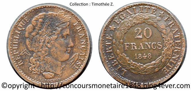 20 francs 1848 - Concours Farochon - Cuivre .jpg