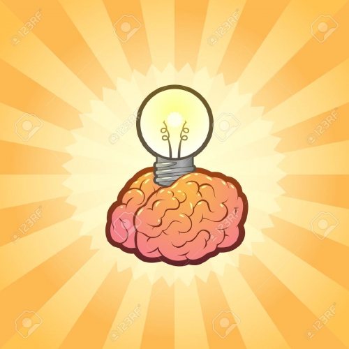 ampoule sur cerveau
