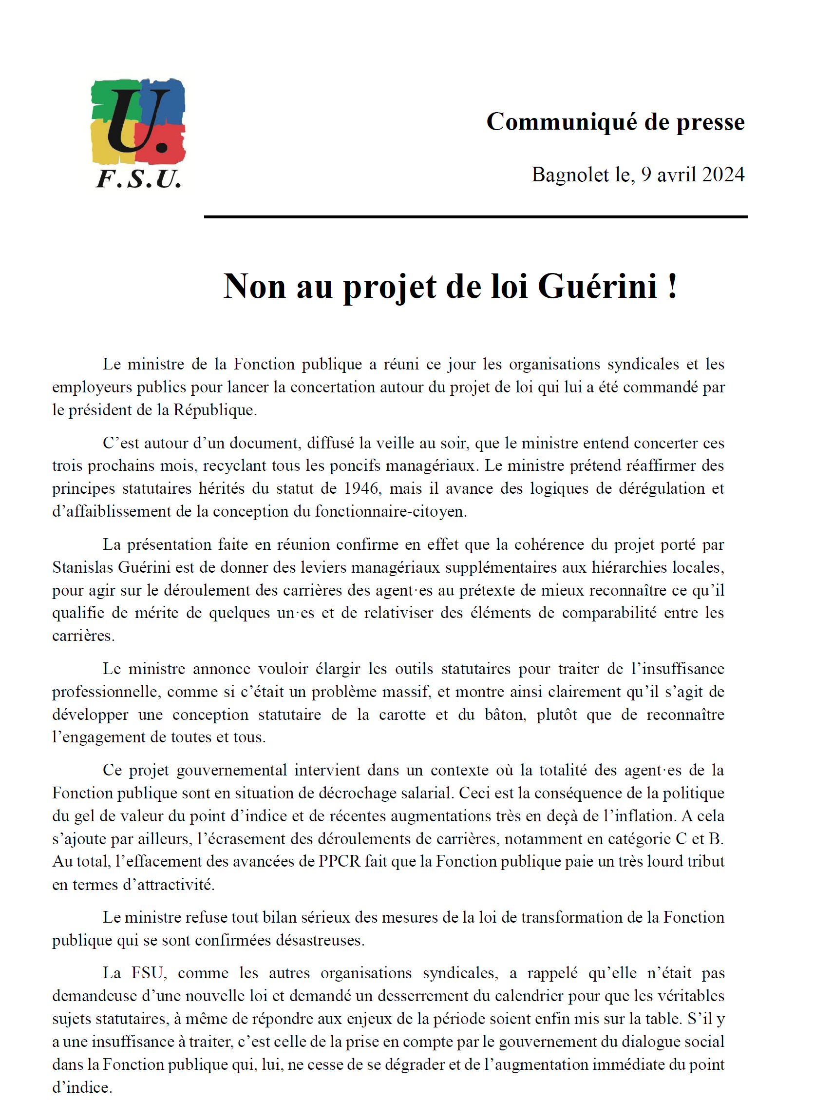 Non au projet de loi Guérini (1)