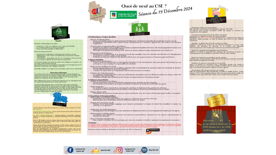 Quoi de neuf au CSE 19 Décembre