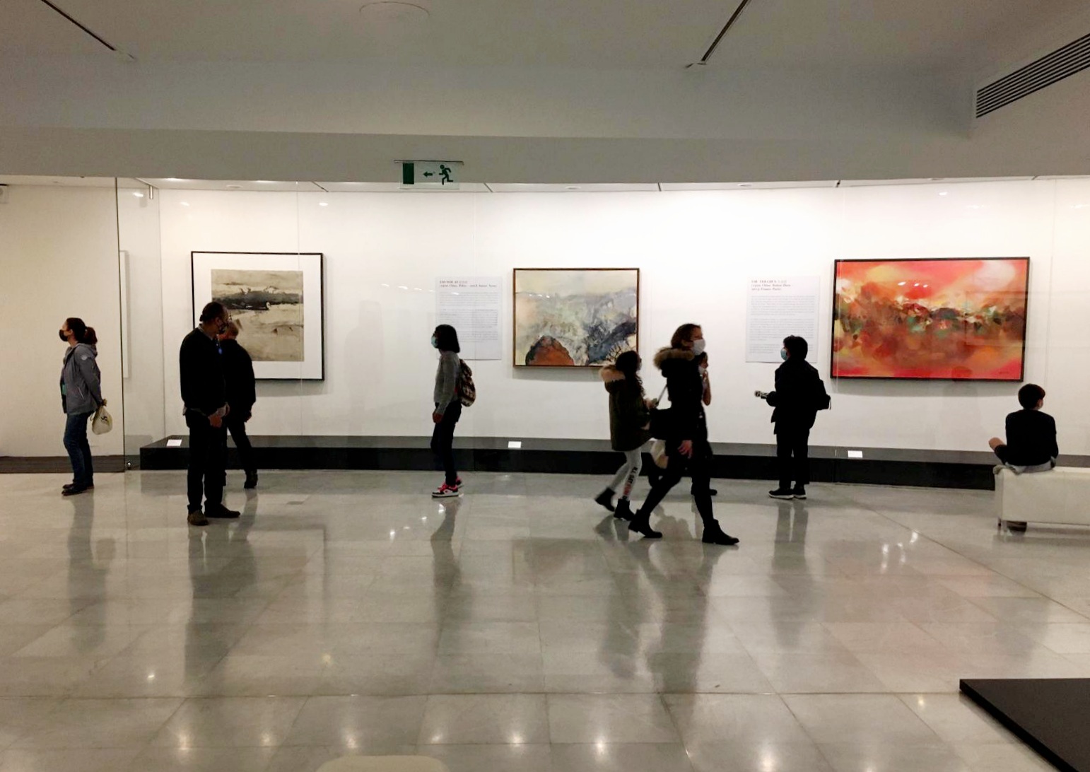 Les Oeuvres d' artistes   Franco Chinois  Li Chevalir,  Zaowuki, Chu techun  au Musée Des Arts Asiatique de Nice France. 
