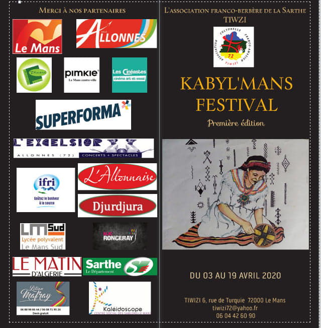 kabyl'Mans festival avril 2020 tiwizi le mans