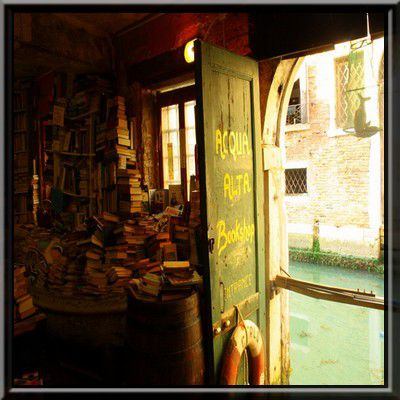 Libreria Acqua Alta, Venise, Italie.
