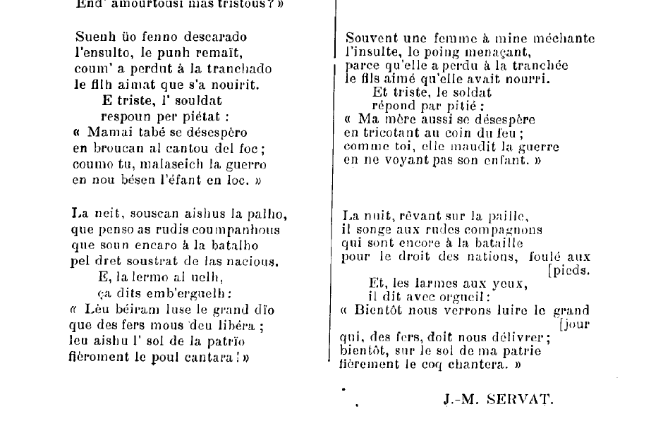 1815 chanson du prisonnier de guerre patois de Massat 4.PNG
