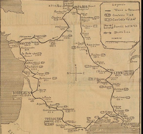 Carte du 1° Tour de France 1° Juillet 1903.PNG