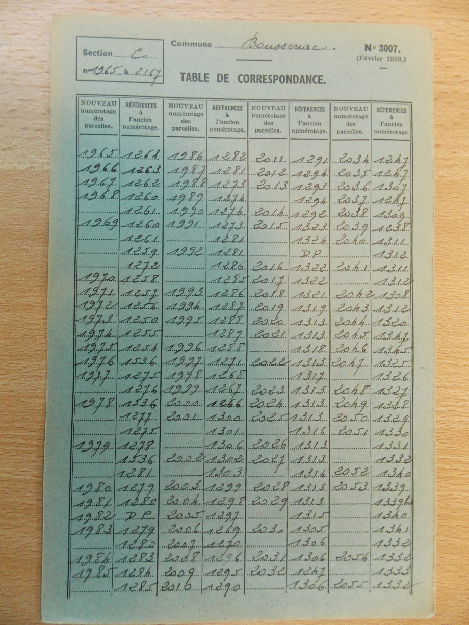 DSCN4417 Tables de correspondance cadastre 1958.JPG