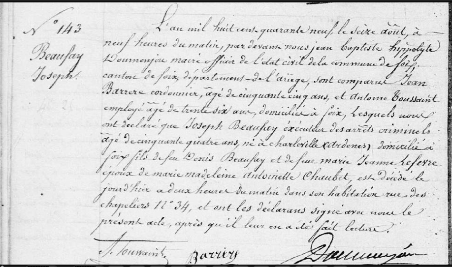 acte de décès 16-8-1849 Foix.png