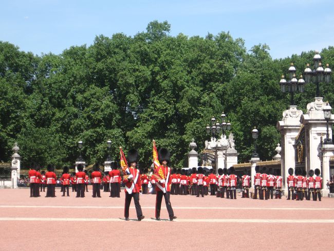 Relève de la garde, Buckingham Palace (Londres, juillet 2013)