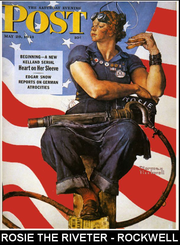 Rosie the riveter (1943, Norman Rockwell)
