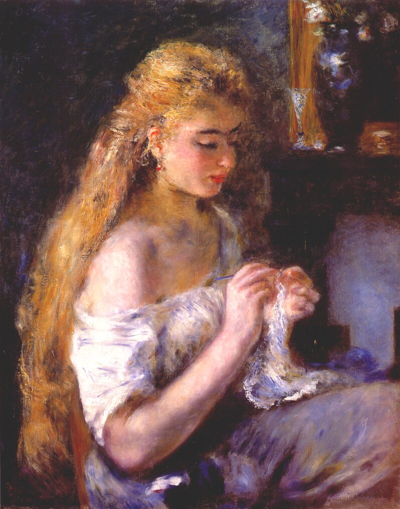 j femme au crochet Renoir