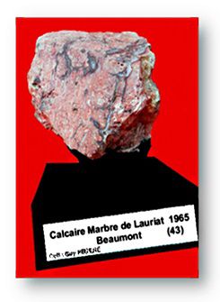 Calcaire marbre de Lauriat Beaumont 43 inventaire et photo Guy PEGERE