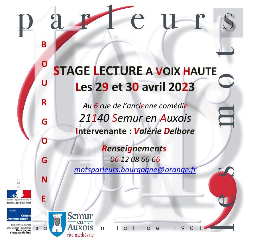 Annonce Stage lecture 29 et 30 avril 2023 MP Bourgogne