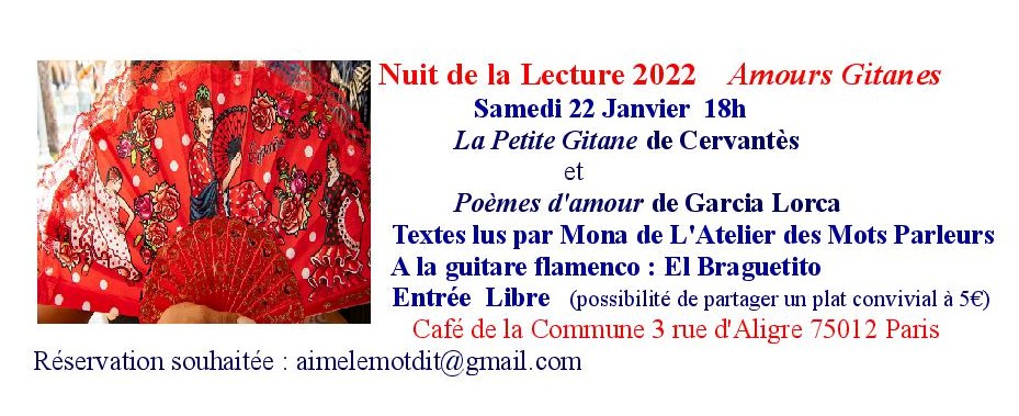 Nuit de la Lecture 22 Janvier