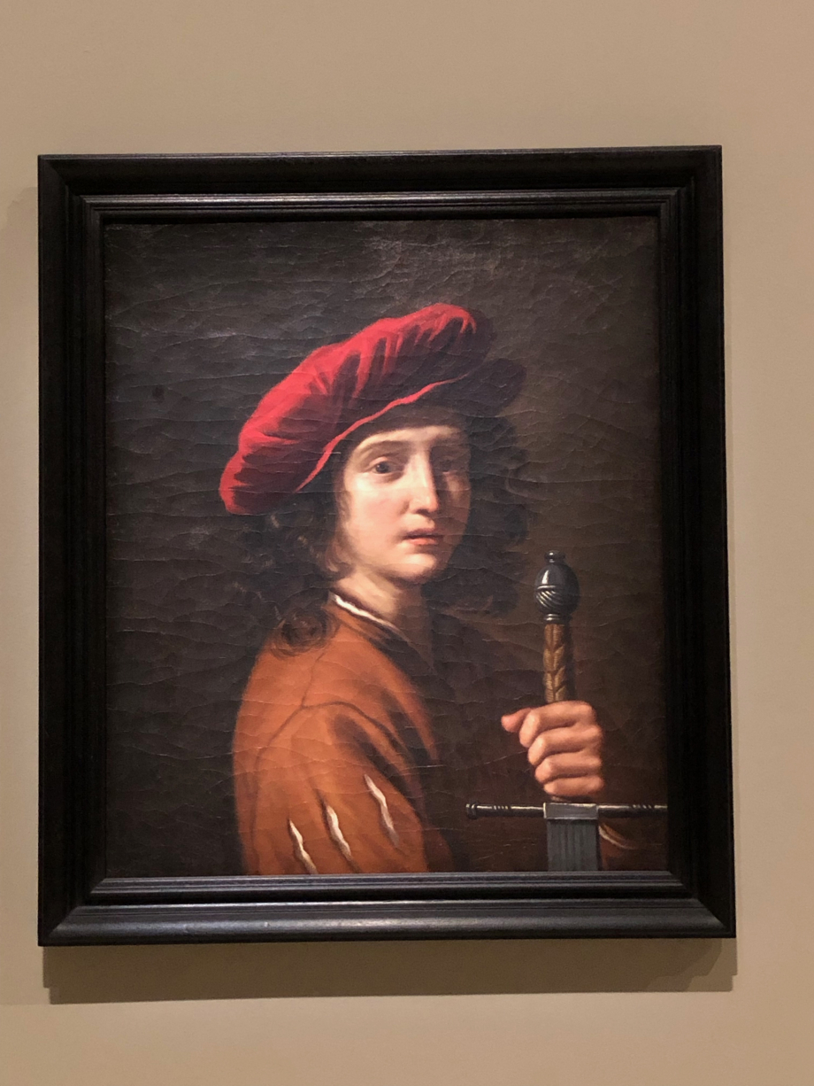 Jeune homme tenant une épée - Cesar Gennari - vers 1670
