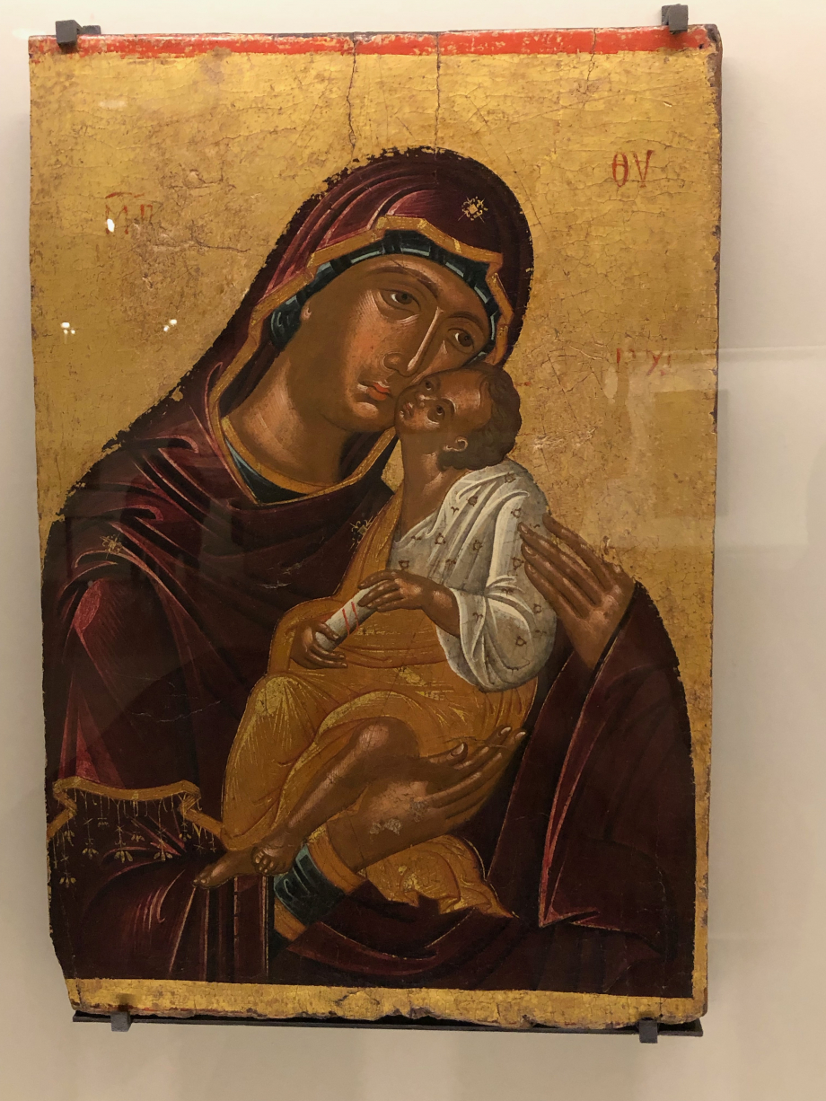 La Vierge et l'Enfant
Crète seconde moitié du 15ème siècle 
bois, fond d'or