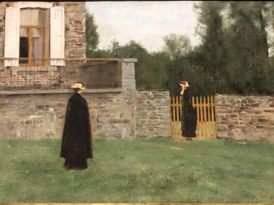 A Fosset. Un soir - 1886
Marguerite, soeur du peintre, a servi pour les deux silhouettes