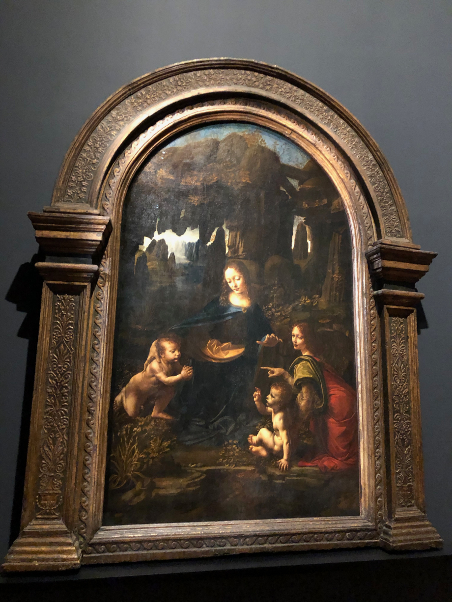 Leonard de Vinci
La Vierge à l'Enfant avec Saint Jean Baptiste et un ange, dite Vierge aux rochers
vers 1483 1494
Paris, Musée du Louvre