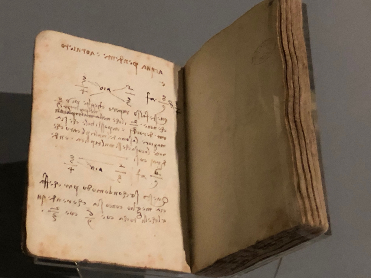Léonard de Vinci
Léonard conteste la règle de division d'une fraction par une fraction
vers 1497 1502/1504
Paris, Institut de France