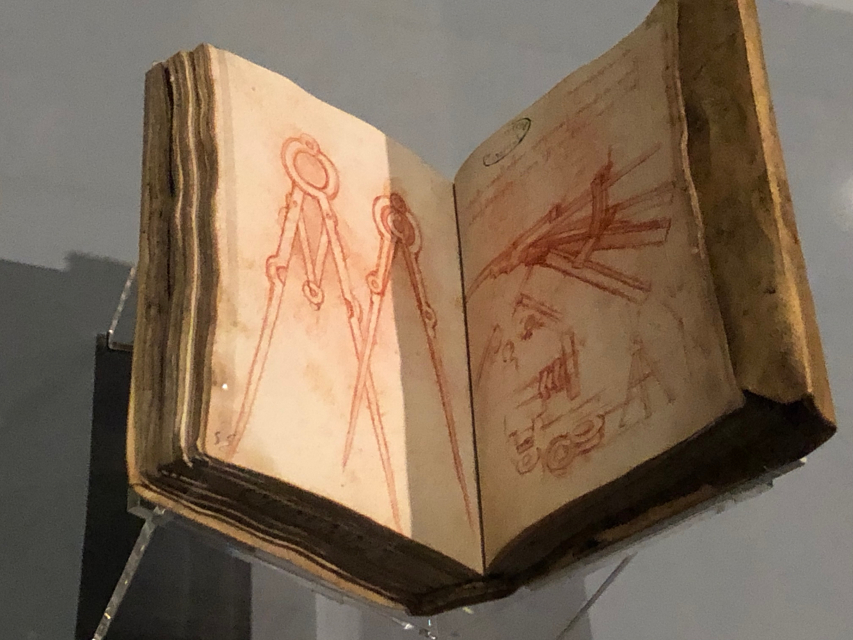 Léonard de Vinci
Compas, dispositif et considération diverses
vers 1493 1494
Paris, Institut de France