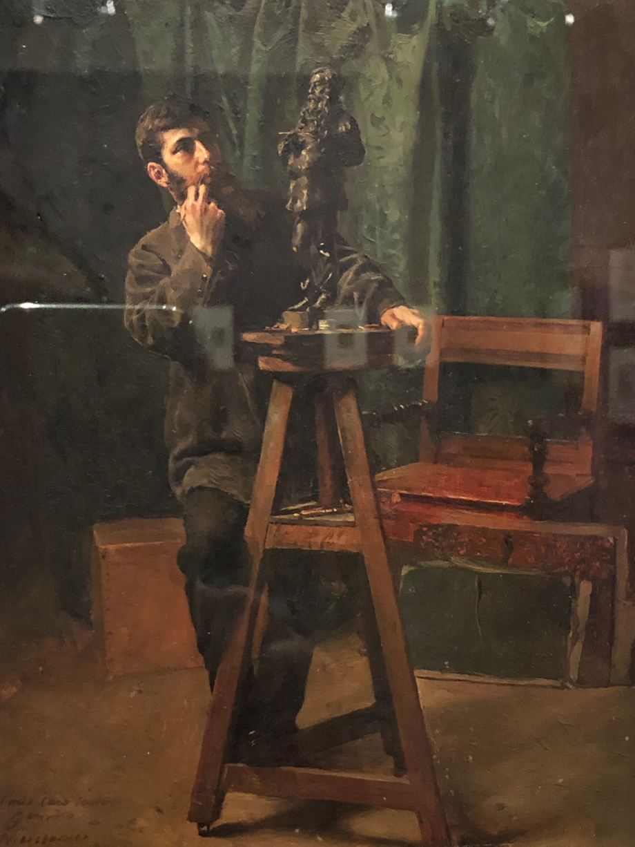 Antonio Augusto Moriani
d'après Ernest Meissonier

Gemito modelant la statuette d'Ernest Meissonier, 1879