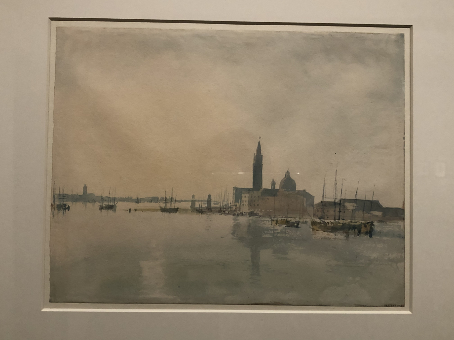 Venise : San Giorgio Maggiore - tôt le matin
1819

C'est en 1819 que Turner visite Venise pour la première fois.
Il n'y reste que quelques jours et la ville lui inspire une série de vues.