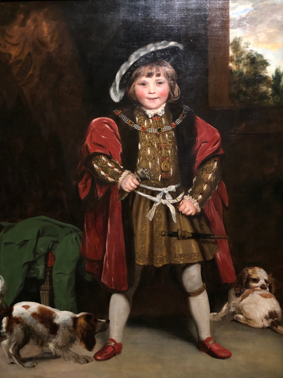 Joshua Reynolds
Master Crewe en Henry VIII
vers 1775
Il s'agit du frère de la petite fille du tableau précédent
Londres, Tate
