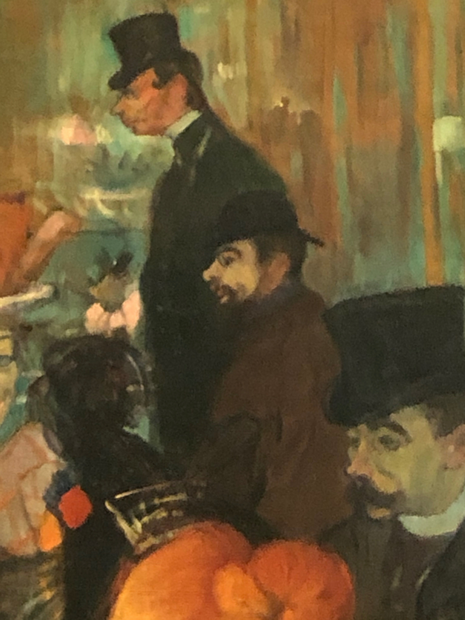 Détail du tableau
et on aperçoit Toulouse-Lautrec