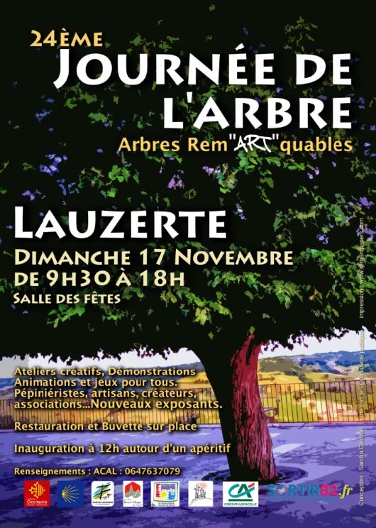 Affiche Lauzerte la Journée de l\\\'Arbre 17 11 19