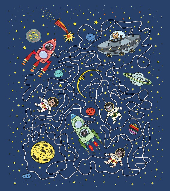 Des chats, vaisseaux et fusées dans l'espace