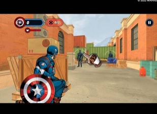 Gameplay du jeu mobile « Captain America: Bouclier à l’assaut ! »