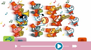 Gameplay du jeu mobile Pango Musical March