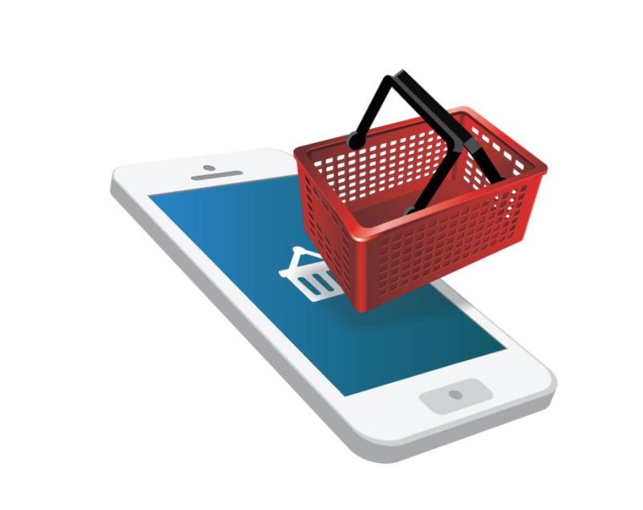 Une illustration d’achat en ligne via un mobile