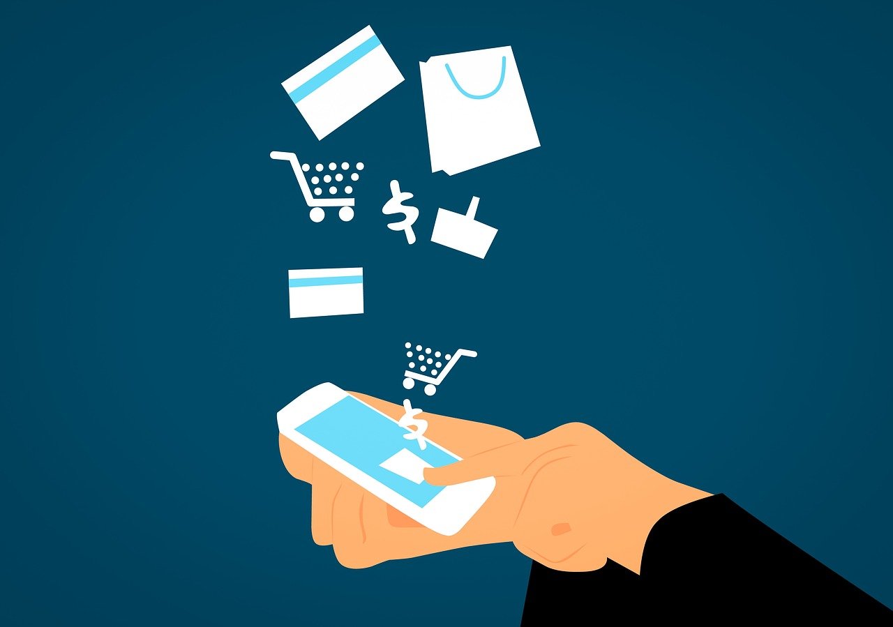 Illustration de shopping virtuel