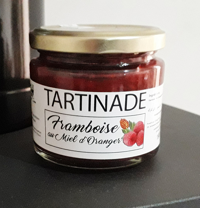 Tartinade de Framboise au Miel d'Oranger