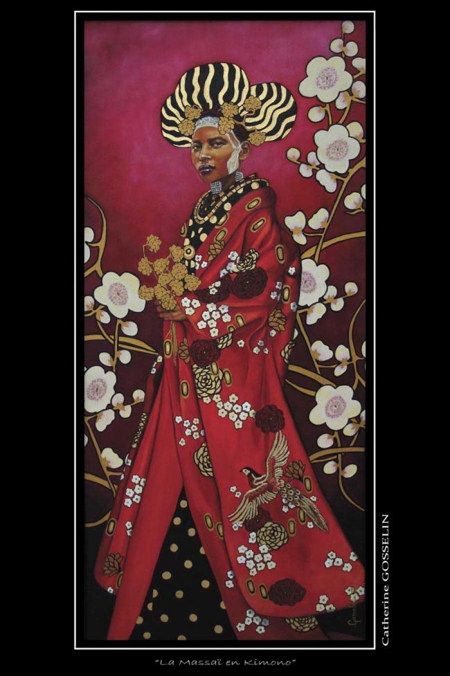 La Massaï en Kimono : Affiche 40/60 cm éditée en tirage limité à 100 exemplaires