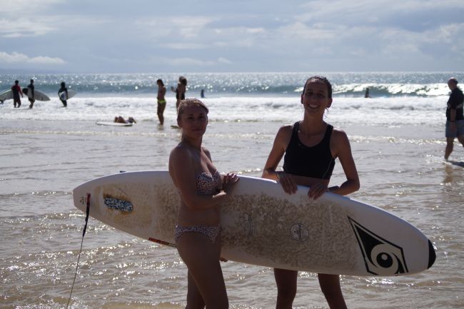 Essai du surf pendant les day off - Noosa