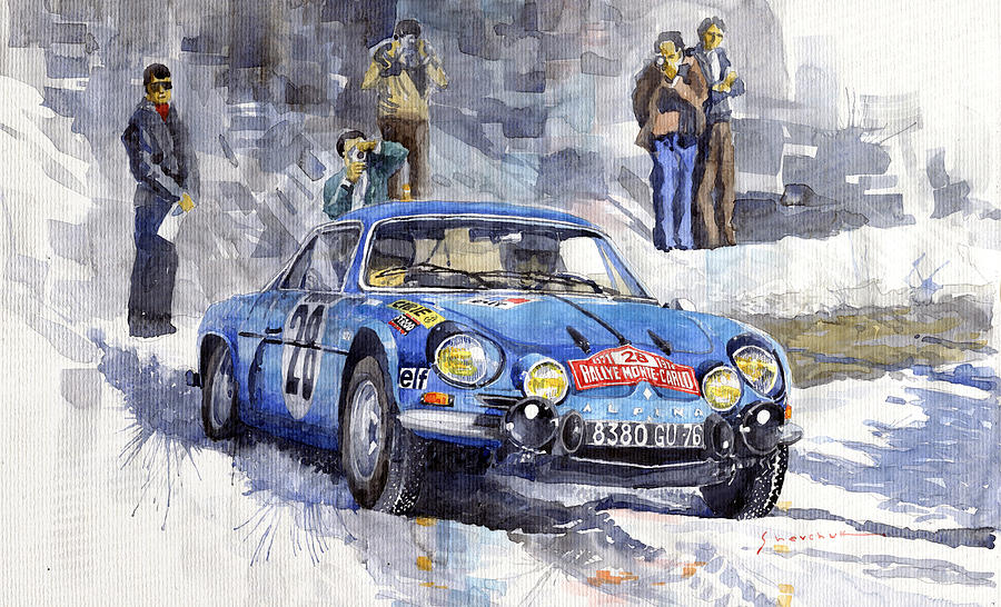 Alpine A110 1600S Andersson-Stone Monte Carlo 1971 YuriyShevchuk-fineartamerica com 1971-rallye-monte-carlo-alpine-renault-a110-1600-andersson-stone-winner-yuriy-shevchuk