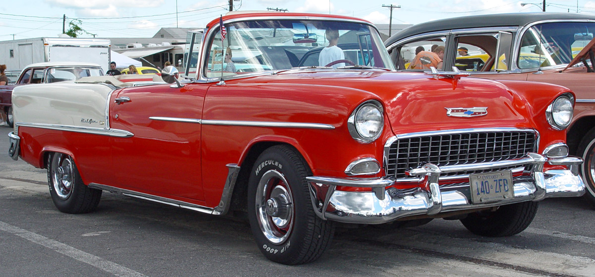 Chevrolet Bel Air Convertible 1955  red-w-td-sy 1955